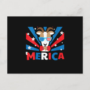 Womens Merica Goat Postkarte