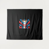 Womens Merica Goat Wandteppich (Vorderseite (Horizontal))