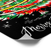 Womens Merry & Bright Merry Christmas Tree Tie Poster (Ecke)