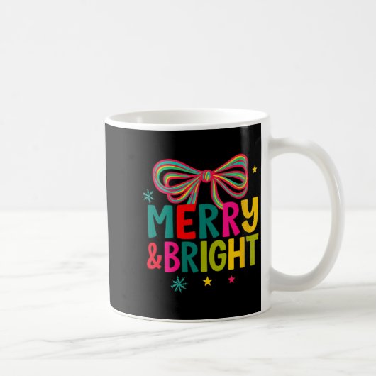 Womens Merry And Bright Christmas Crew 2025 Funny Kaffeetasse (Rechts)