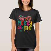 Womens Merry And Bright Christmas Crew 2025 Funny  T-Shirt (Vorderseite)