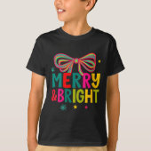 Womens Merry And Bright Christmas Crew 2025 Funny T-Shirt (Vorderseite)