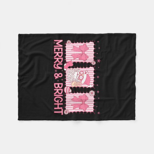Womens Merry And Bright Nk Coquette Santa Claus Bo Fleecedecke (Vorderseite (Horizontal))