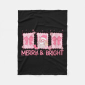 Womens Merry And Bright Nk Coquette Santa Claus Bo Fleecedecke (Vorderseite)