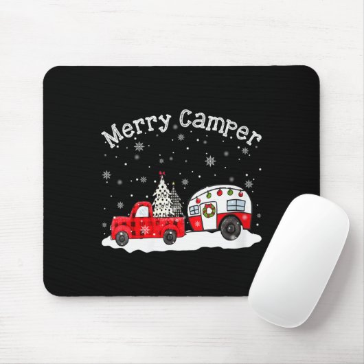 Womens Merry Camper Christmas Santa Claus Camng Re Mousepad (Mit Mouse)
