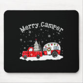 Womens Merry Camper Christmas Santa Claus Camng Re Mousepad (Vorne)