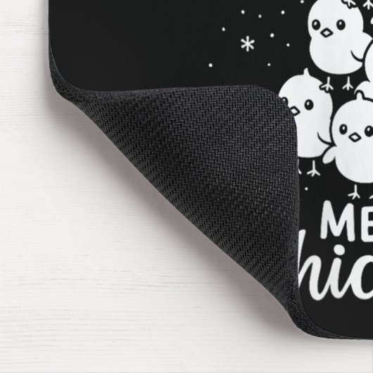Womens Merry Chic-mas Cute Chicks Christmas Tree F Mousepad (Ecke)