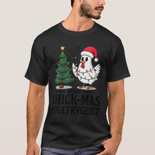 Womens Merry Chick-mas Ultrygeist Funny Chicken Gh T-Shirt (Vorderseite)