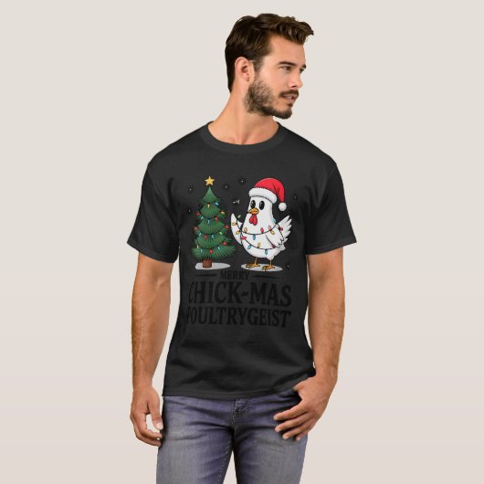 Womens Merry Chick-mas Ultrygeist Funny Chicken Gh T-Shirt (Vorne ganz)