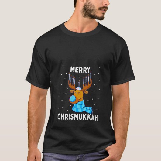 Womens Merry Chrismukkah jüdische Weihnachtszeit H T-Shirt (Vorderseite)