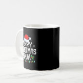 Womens Merry Christmas Bruh Funny Brother Teens Bo Kaffeetasse (Vorderseite Links)