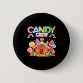 Womens Merry Christmas Candy Crew Squad Matching X Button (Vorderseite)