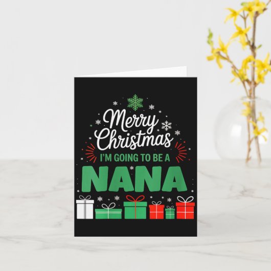 Womens Merry Christmas I'm Going To Be A Nana Preg Karte (Gelbe Blume)