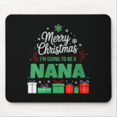 Womens Merry Christmas I'm Going To Be A Nana Preg Mousepad (Vorne)