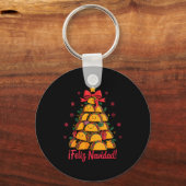 Womens Merry Christmas Tacos Tree Feliz Navidad Me Schlüsselanhänger (Vorderseite)