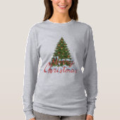 Women's Merry Christmas Tree Festive Holiday Shirt (Vorderseite)