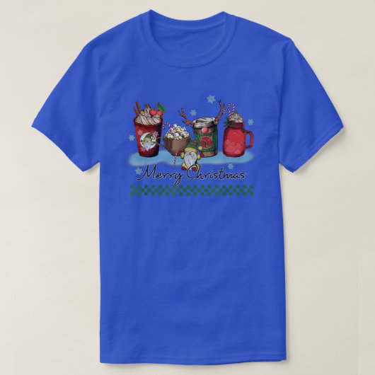 WOMENS MERRY CHRISTMAS XMAS COFFEE CUPS, CANDY AND T-Shirt (Design vorne)