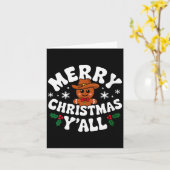 Womens Merry Christmas Yall Gingerbread Cowboy How Karte (Gelbe Blume)