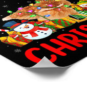 Womens Merry Cluckin Christmas Funny Farm Animal C Poster (Ecke)