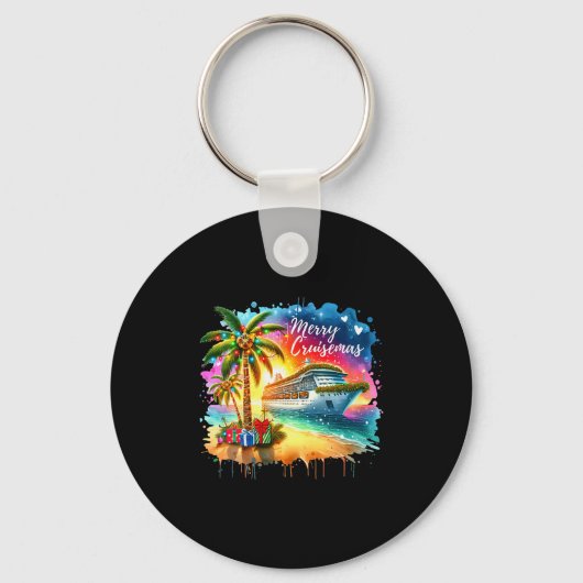 Womens Merry Cruisemas Family Cruise Christmas Fun Schlüsselanhänger (Vorderseite)