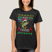 Womens Merry Fishmas B Fish Fishing Funny Ugly Chr T-Shirt (Vorderseite)