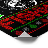 Womens Merry Fishmas B Fish Fishing Ugly Christmas Poster (Ecke)