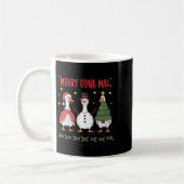 Womens Merry Honk-mas Funny Goose Christmas Humor Kaffeetasse (Links)