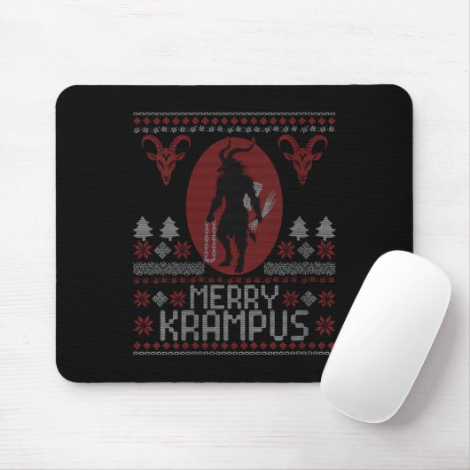 Womens Merry Krampus Horror Creepy Evil Funny Ugly Mousepad (Mit Mouse)