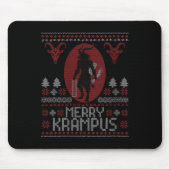 Womens Merry Krampus Horror Creepy Evil Funny Ugly Mousepad (Vorne)