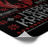 Womens Merry Krampus Horror Creepy Evil Funny Ugly Poster (Ecke)