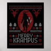 Womens Merry Krampus Horror Creepy Evil Funny Ugly Poster (Vorne)