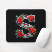 Womens Merry S Letter Insettia Snowflakes V-neck Mousepad (Mit Mouse)