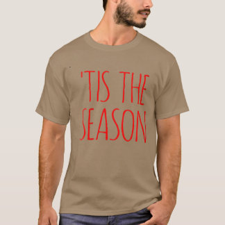 Womens MERRY SEASON CHRISTMAS SAYING DECORATIONS L T-Shirt