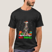 Womens Merry Woofmas Xmas Lights Cute Australian C T-Shirt (Vorderseite)