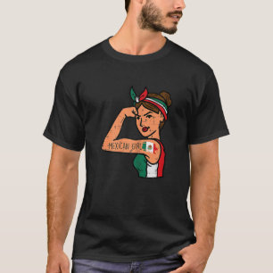 Womens Mexican Girl Mujer Rosie Riveter Cinco De M T-Shirt