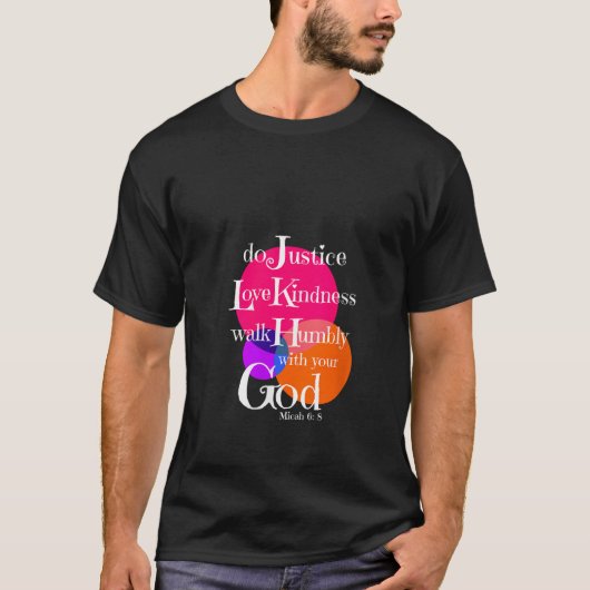 Womens Micah 6 8 Bible Verse Do Justly Liebe Kindn T-Shirt (Vorderseite)