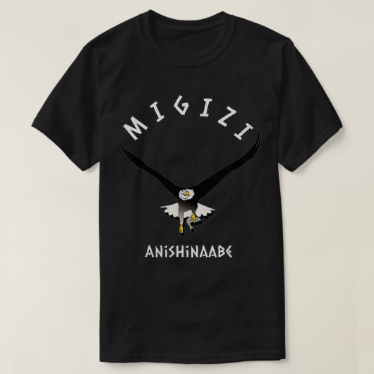 Womens Migizi Anishinaabe Ojibwe Language Chippewa T-Shirt (Design vorne)
