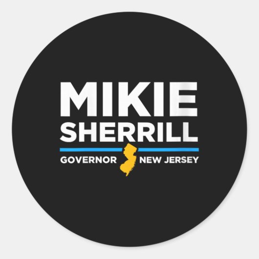 Womens Mikie Sherrill New Jersey Governor 2025 V-n Runder Aufkleber (Vorderseite)