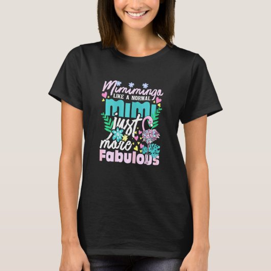 Womens Mimimingo like a Normal Mimi - Flamingo Gra T-Shirt (Vorderseite)