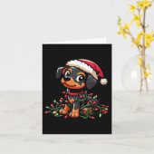 Womens Miniature Pinscher Weihnachtslicht Dog Fun Karte (Gelbe Blume)