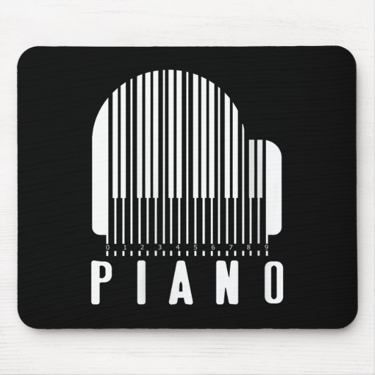 Womens Minimalistisch Ano Barcode Style Music Love Mousepad (Vorne)