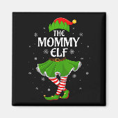 Womens Mommy Elf Christmas Family Girls Women Elf Magnet (Vorne)