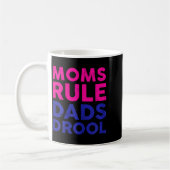Womens Moms Rule Dads Drool Funny Mother's Day Gra Kaffeetasse (Links)