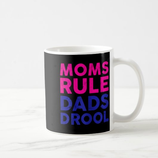 Womens Moms Rule Dads Drool Funny Mother's Day Gra Kaffeetasse (Rechts)