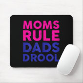 Womens Moms Rule Dads Drool Funny Mother's Day Gra Mousepad (Mit Mouse)