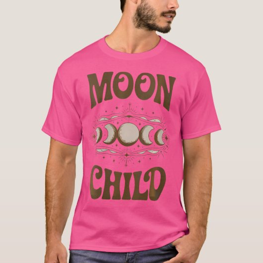 Womens Moon Child Moon Astronomie Sterne T-Shirt (Vorderseite)