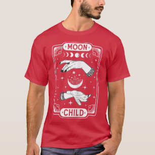 Womens Moon Child Witchy Halloween dicker Obersche T-Shirt