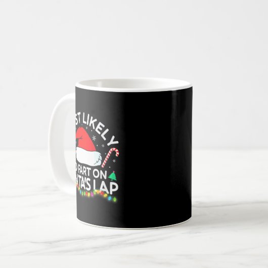 Womens Most Likely To Fart On Santa's Lap Family M Kaffeetasse (Vorderseite Links)