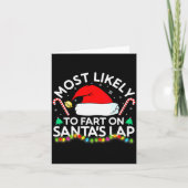 Womens Most Likely To Fart On Santa's Lap Family M Karte (Vorderseite)