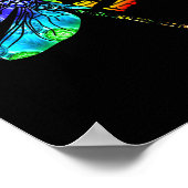 Womens Motivational Insration Gift Dragonfly  Poster (Ecke)